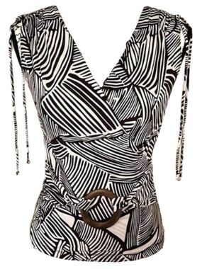 NWT Candies Zebra Animal print polyester sleeveless top Size M